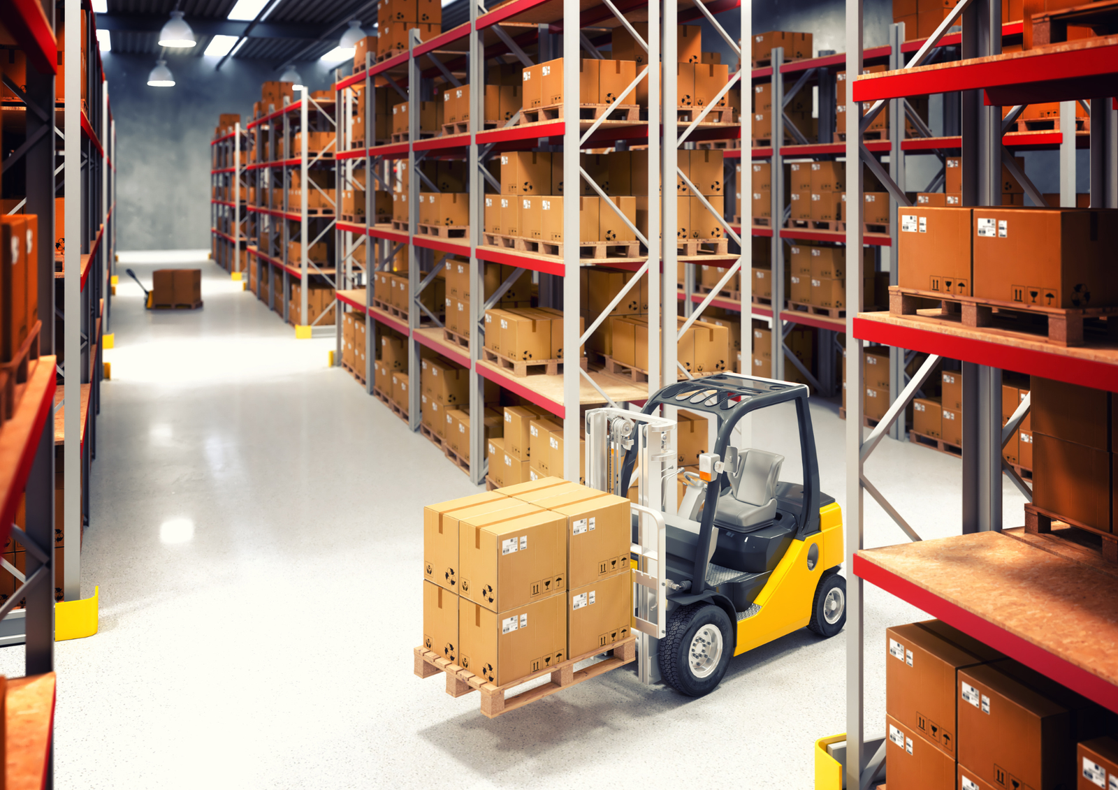 Warehouse environment with commercial air conditioning